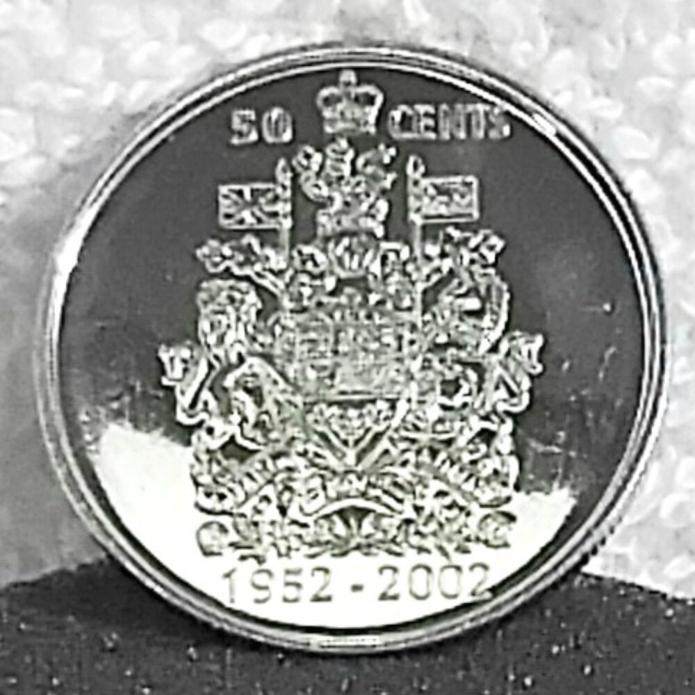 Circulated 1952-2002 Canadian ERII 50 Cent Coin!!